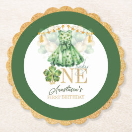 Eerste verjaardag St Patrick's Day gepersonaliseer Kartonnen Onderzetters