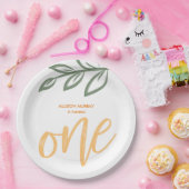 Eerste verjaardag: Stuffer verf vertrekt Papieren Bordje (Feest)