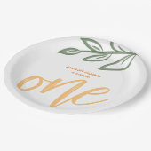 Eerste verjaardag: Stuffer verf vertrekt Papieren Bordje (Gekanteld)