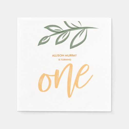 Eerste verjaardag: Stuffer verf vertrekt Servet (Voorkant)