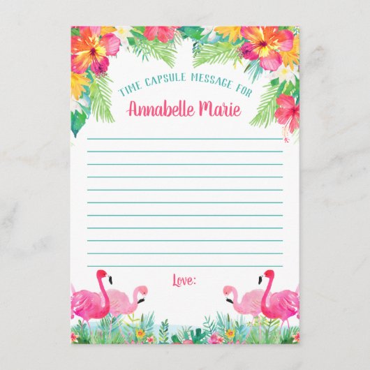 Eerste Verjaardag Tijd Capsule Kaart (Voorkant)