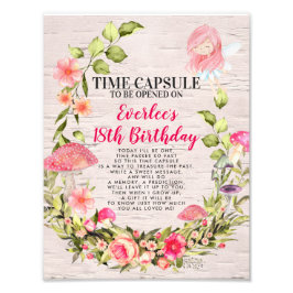 Eerste verjaardag Tijd in capsule Teken | betovere Foto Afdruk