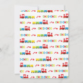 Eerste verjaardag trein uitnodiging (Achterkant)