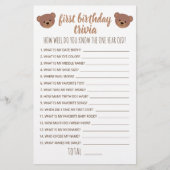 Eerste verjaardag Trivia hoe goed je weet hoe goed (Voorkant)