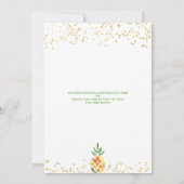 Eerste verjaardag Tropische Ananas Aloha Luau Kaart (Achterkant)