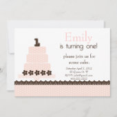 Eerste verjaardag! Uitnodiging (Voorkant)