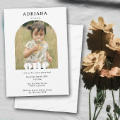 Eerste Verjaardag Uitnodiging 1e One Photo Boy Gir