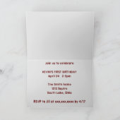 Eerste verjaardag Uitnodiging cowboy PERSONALISERE (Binnen)