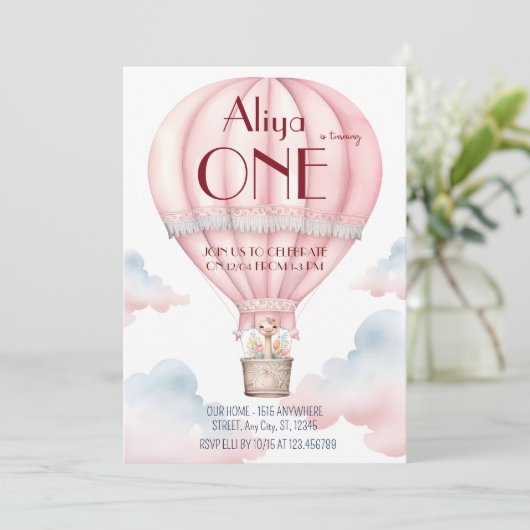 Eerste verjaardag Uitnodiging Droomwereld (Staand voorkant)