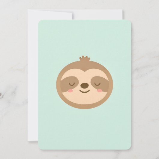 Eerste verjaardag uitnodiging Kaart – Schattigee S (Achterkant)