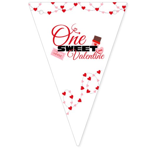 Eerste verjaardag Valentijnsdag Banner (Eerste vlag)
