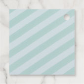 Eerste verjaardag van Aqua Blue en Gold Bedankjes Labels (Achterkant)