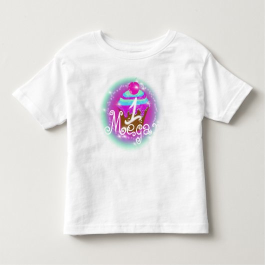 Eerste verjaardag van baby Airpenseel Cupcake Kinder Shirts (Voorkant)