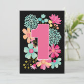 Eerste verjaardag van baby nummer 1 Aangepaste uit Kaart (Staand voorkant)