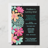 Eerste verjaardag van baby nummer 1 Aangepaste uit Kaart (Achterkant)