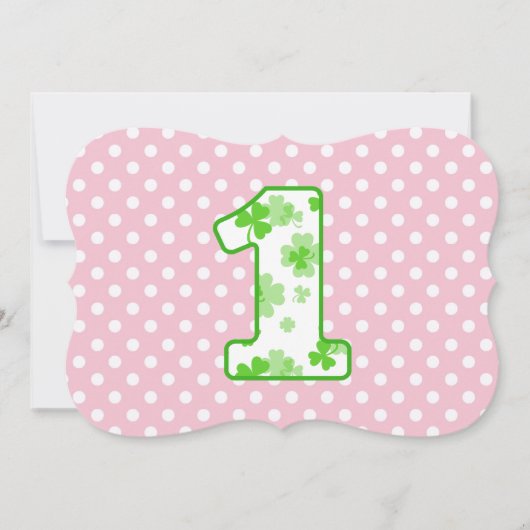 Eerste verjaardag van baby's Aangepaste naam Shamr Kaart (Voorkant)
