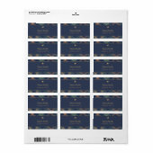 Eerste verjaardag van Beary Navy Plaid Teddybeer a Etiket (Full Sheet)