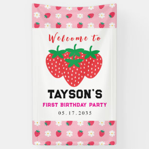 Eerste verjaardag van Berry 1e verjaardag Spandoek