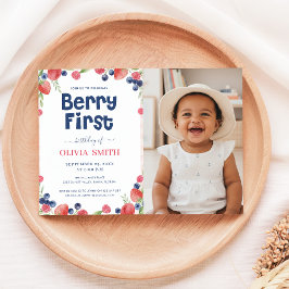Eerste verjaardag van Berry Baby Foto 1e verjaarda Kaart
