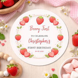 Eerste verjaardag van Berry | Eerste verjaardag va Ronde Sticker