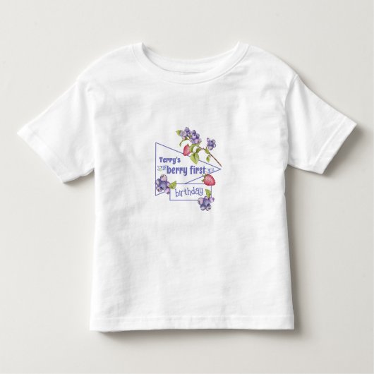 Eerste verjaardag van Berry Kinder Shirts (Voorkant)