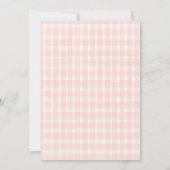 Eerste verjaardag van bessen met roze-rode strik e kaart (Achterkant)