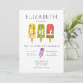 Eerste verjaardag van Birthday popsiche op verjaar Kaart (Staand voorkant)