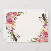 Eerste verjaardag van boho vether FIRST Floral Uit Kaart (Achterkant)