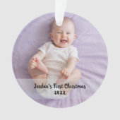 Eerste verjaardag van Cute baby's kerst Ornament (voorkant)