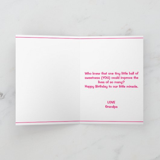 Eerste verjaardag van Cute Green T-Rex Dino kleind Kaart (Binnen)