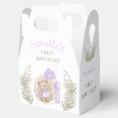 Eerste verjaardag van Cute Teddy Bear Heart Balloo Bedankdoosjes (Geopend)