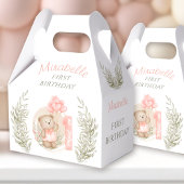 Eerste verjaardag van Cute Teddy Bear Heart Balloo Bedankdoosjes