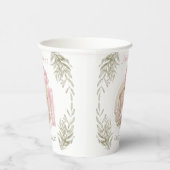 Eerste verjaardag van Cute Teddy Bear Heart Balloo Papieren Bekers (Rechts)