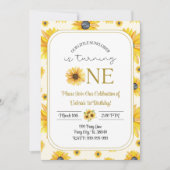 Eerste verjaardag van de baby "Onze Kleine Zonnebl Kaart (Voorkant)