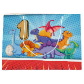 Eerste verjaardag van de Dinosaur-partij Groot Cadeauzakje (Voorkant)