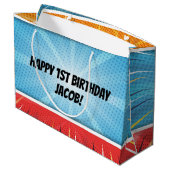 Eerste verjaardag van de Dinosaur-partij Groot Cadeauzakje (Achterkant Gekanteld)