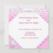 Eerste verjaardag van de eerste bevalling: Roze cu Kaart (Achterkant)