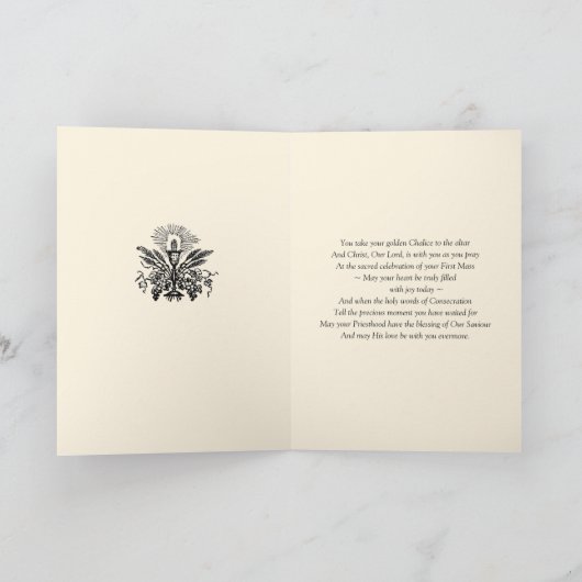 Eerste verjaardag van de eerste mis van priester K Kaart (Binnen)