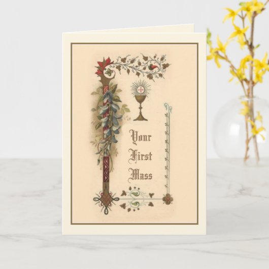 Eerste verjaardag van de eerste mis van priester K Kaart (Gele Bloem)