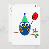 Eerste verjaardag van de geboorte, klauwhuik briefkaart (Voorkant / Achterkant)