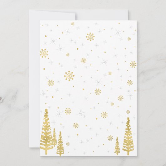 Eerste verjaardag van de gouden en zilverwinter kaart (Achterkant)