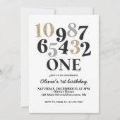 Eerste verjaardag van de jaarwisseling kaart (Voorkant)