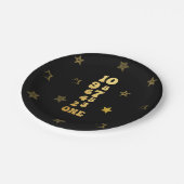 Eerste verjaardag van de jaarwisseling papieren bordje (Gekanteld)