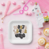 Eerste verjaardag van de jaarwisseling papieren bordje (Feest)