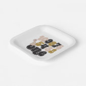 Eerste verjaardag van de jaarwisseling papieren bordje (Gebogen)