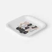 Eerste verjaardag van de jaarwisseling papieren bordje (Gebogen)