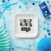 Eerste verjaardag van de jaarwisseling papieren bordje (Feest)