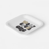 Eerste verjaardag van de jaarwisseling papieren bordje (Gebogen)