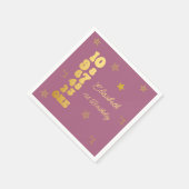 Eerste verjaardag van de jaarwisseling servet (Hoek)