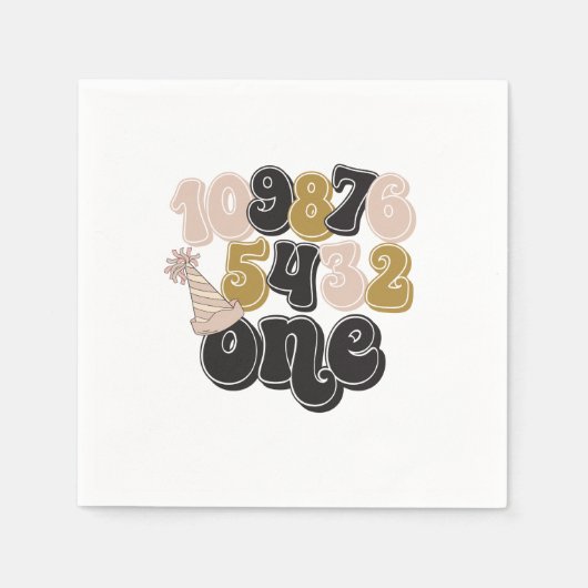 Eerste verjaardag van de jaarwisseling servet (Voorkant)